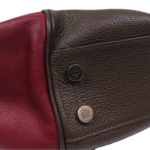 Authentic MCM Top Handle Multi Color Leather Satchel - Picture 10 of 16